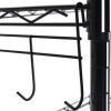Black Metal 5-Tier Bakers Rack Kitchen Storage Shelving Unit