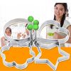 4PC Thick Stainless Steel Omelette Mold Control Rice Omelette Mold Love