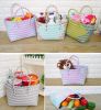 Colorful Woven Shopping Basket Woven Tote Bag Shower Basket #01