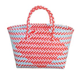 Colorful Woven Shopping Basket Woven Tote Bag Shower Basket #02