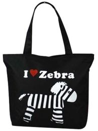 Durable Shoulder Portable Shopping Bag File Archive Bags Zebra