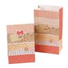 Set of 18 Paper Treat Bags Party Favor Bags Printing Candy Bags, Red