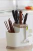 Creative Knife Rack/Holder/Storage Knife Blocks for Kitchen, Khaki&White