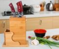 Creative Bamboo Knife Rack/Holder/Storage Knife Blocks for Kitchen Cuboid