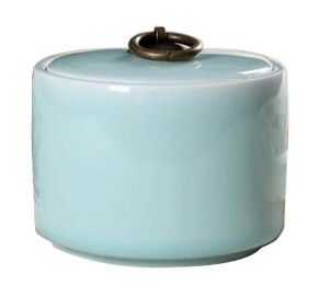[J] Ceramic Tea Canister Portable Coffee Jar Sealed Tea Caddy