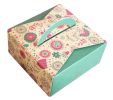 Set Of 10 Colorful Square Cute Cookies Box Package Biscuit Box Orange