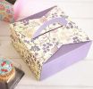 Set Of 10 Colorful Square Cute Cookies Box Package Biscuit Box Purple