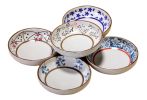 Set Of 5 Plum Blossom Ceramic Saucer/Dishes Restaurant Tableware Random Style