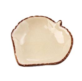 4PCS Creative Porcelain Dipping Sauce Dishes [Grape Leaf Design]