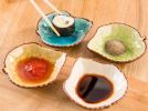 [Grape Leaf Design] Creative Porcelain Small Salad Saucer, 4PCS