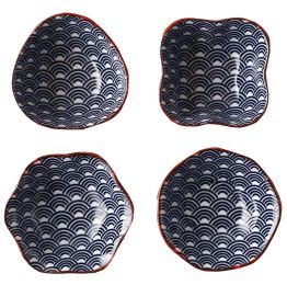 Sets Of 4 Ceramic Sauce Dishes Creative Restaurant Tableware