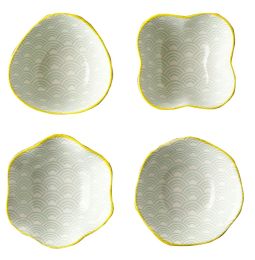 Sets Of 4 Ceramic Sauce Dishes Creative Restaurant Tableware -1