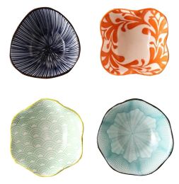 Sets Of 4 Ceramic Sauce Dishes Creative Restaurant Tableware #17
