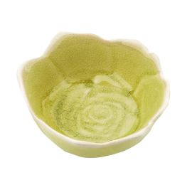 4PCS Ceramic Sauce Dishes Rose Restaurant Tableware[yellow-green]