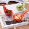 2PCS Ceramic Sauce Dishes Rose Restaurant Tableware[Yellow]