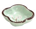 [Green] 4PCS Ceramic Sauce Dishes Rose Restaurant Tableware