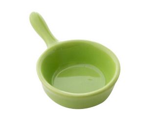 Set of 3 Ceramic Dishes Seasoning Dishes with Handle for Jam Cream [Green]