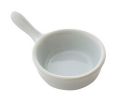 Set of 3 Ceramic Dishes Seasoning Dishes with Handle for Jam Cream [Gray]