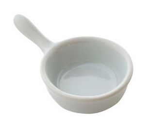 Set of 3 Ceramic Dishes Seasoning Dishes with Handle for Jam Cream [Gray]