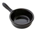 Set of 3 Ceramic Dishes Seasoning Dishes with Handle for Jam Cream [Black]