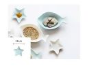 Set of 2 Ceramic Dishes Seasoning Dishes for Soy Sauce [Blue]