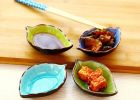 Set of 4 Zakka Multi-Purpose Leaf-Shaped Sauce Dishes 11x7cm [Green]