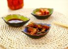 Set of 4 Zakka Multi-Purpose Leaf-Shaped Sauce Dishes 11x7cm [Blue]