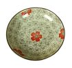 Set Of 4 Zakka Asian Style Round Ceramic Sauce Dishes [Red Flower]