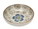 Set Of 4 Zakka Asian Style Round Ceramic Sauce Dishes [Blue Flower]