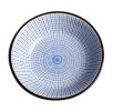 Set Of 2 Zakka Classic Round Ceramic Sauce Dishes [Blue]