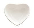 Set Of 4 Zakka Off-White Heart-Shaped Porcelain Sauce Dishes
