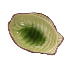 Set of 4 Zakka Multi-Purpose Fish-Shaped Sauce Dishes 9x6.5cm [Green]
