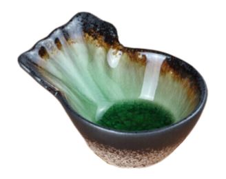 Set of 3 Creative Shape Sauce Dishes&Dessert Bowl [Black&Emerald]