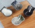 Set of 3 Creative Shape Sauce Dishes&Dessert Bowl [Black&White]