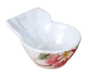 Set of 3 Creative Shape Sauce Dishes&Dessert Bowl [White&Rose]