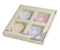 1 Set Zakka Exquisite Colorful Flower Porcelain Sauce Dishes [Including 4pcs]