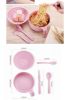 Creative Noodle/Soup/Fruit Handle Bowl with Lid A Set of Tableware Blue