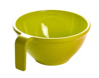 Creative Melamine Noodle/Soup/Fruit Bowl with Handle Green