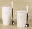 Creative Cup Coffee Milk Tea Ceramic Mug Cup Number '12' WHITE