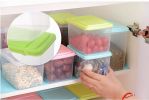 Set of 3 Kitchen Storage Bins Practical Cereals/Snacks Storage Canisters, White