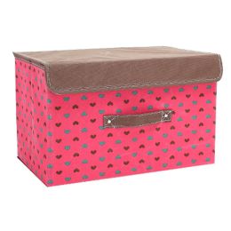 Colorful Love Foldable Non-woven Storage Box with Lid