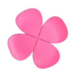 Set of 6 Lovely Non-Slip Waterproof Silicone Flower-Shaped Coasters [Rose Red]