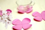 Set of 6 Lovely Non-Slip Waterproof Silicone Flower-Shaped Coasters [Rose Red]