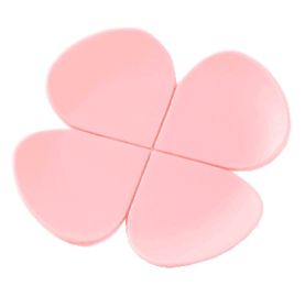 Set of 6 Lovely Non-Slip Waterproof Silicone Flower-Shaped Coasters [Pink]