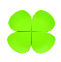 Set of 6 Lovely Non-Slip Waterproof Silicone Flower-Shaped Coasters[Apple Green]
