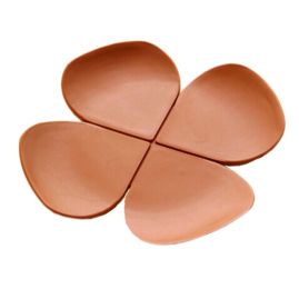 Set of 6 Lovely Non-Slip Silicone Flower-Shaped Coasters [Chocolate Brown]