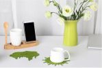 Set of 4 High Quality Wool Felt Coasters Creative Spatter Insulation Pads Green