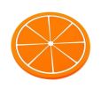 Set of 4 Durable Silicone Coasters Coffee Round Shape Insulation Pads Orange