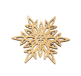 Set of 6 Durable Wood Coasters Elegant Insulation Pads Bowl Pads Snow Design