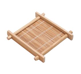 Set of 6 Durable Bamboo Coasters Elegant Insulation Pads Cup Pads Unique Design
